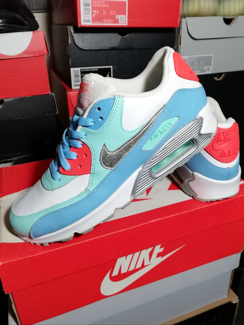 NIKE AIR MAX 90S PEEMIUM WOMEN US SIZE 8.5 BRAND NEW COME WITH BOX - Picture 9 of 13